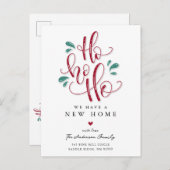 Carte Postale Faire-part Ho Ho Ho Annonce de nouvelle maison (Devant / Derrière)