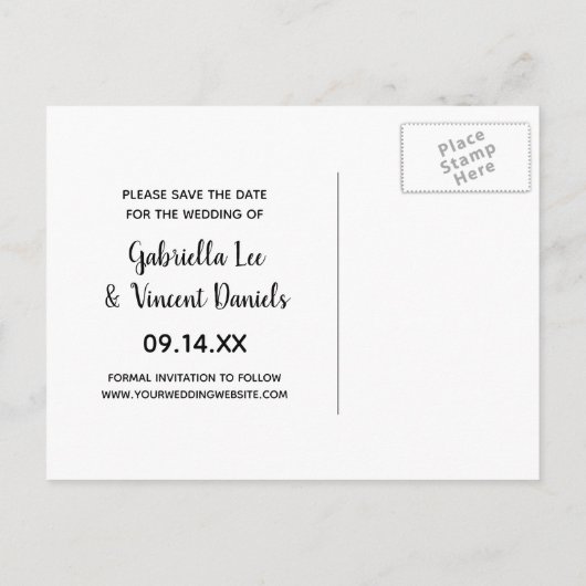 Carte Postale Faire-part Horseshoe and Pearls Western Wedding Enregistrer l (Dos)