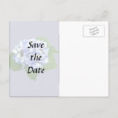 Carte Postale Faire-part Hortensia bleu et violet (Dos)