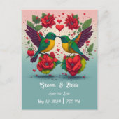 Carte Postale Faire-part Hummingbirds Enregistrer La Date (Devant)