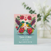 Carte Postale Faire-part Hummingbirds Enregistrer La Date (Debout devant)