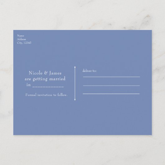 Carte Postale Faire-part Hydrangea Flowers & Gold Spring Enregistrer la dat (Dos)