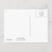 Carte Postale Faire-part Hydrangeas de mariage bleues et violettes (Dos)
