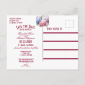 Carte Postale Faire-part Hydrangeas Dentelle & Mariage Bois de Grange Enreg (Dos)