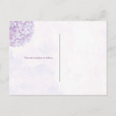 Carte Postale Faire-part Hydrangeas Indigo Mariage Photo Enregistrer la dat (Dos)
