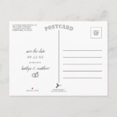 Carte Postale Faire-part I Do's & Free Booze Modern Wedding Enregistrer la  (Dos)