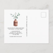 Carte Postale Faire-part I Moved Eucalyptus Verdure Aquarelle Moving (Dos)