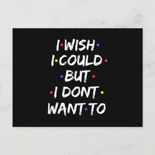 Carte Postale Faire-part I Wish I Could (Devant)