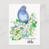 Carte Postale Faire-part Idaho Montagne Fleur Bluebird (Devant)
