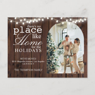 Carte Postale Faire-part Il n'y a pas d'endroit comme la maison en bois pho