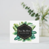 Carte Postale Faire-part Île de la Forêt Tropicale Humide Feuilles Enregist (Debout devant)