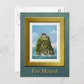Carte Postale Faire-part Île - J'ai déménagé (Devant / Derrière)