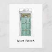 Carte Postale Faire-part Illustration de la porte coloniale Moving Postcard (Devant)