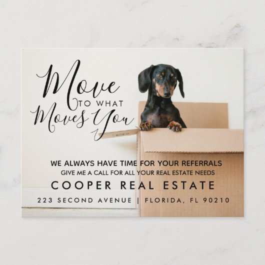 Carte Postale Faire-part immobilier  Déménagez pour ce qui vous anime  Anno (Devant)