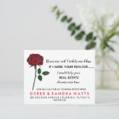 Carte Postale Faire-part immobilier Joyeuse Saint-Valentin les roses sont r (Debout devant)