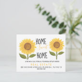 Carte Postale Faire-part immobilier maison douce maison tournesols  (Debout devant)