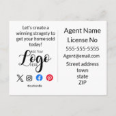 Carte Postale Faire-part immobilier Vos recommandations font prospérer mon (Dos)