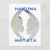 Carte Postale Faire-part Impression africaine dessin Hakuna Matata (Devant)