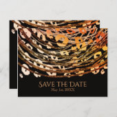 Carte Postale Faire-part Impression animale guépard orange bronze Impressio (Devant / Derrière)