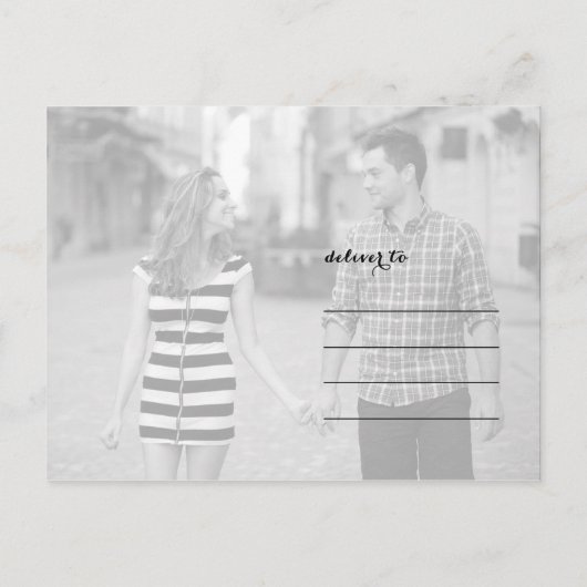 CARTE POSTALE FAIRE-PART IMPRIMÉ OR CHIC | CARTON D'INVITATION À ENREGISTRE (Dos)