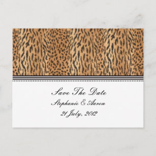Carte Postale Faire-part Imprimer Exotique Peau Animal Enregistrer La Date