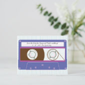 Carte Postale Faire-part Indie Mixtape (Indigo/Purple) Enregistrer la date (Debout devant)