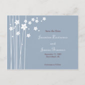 Carte Postale Faire-part Inséparables en fleurs de cerises (Devant)