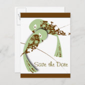 Carte Postale Faire-part Inséparables, Enregistrer la date (Devant / Derrière)