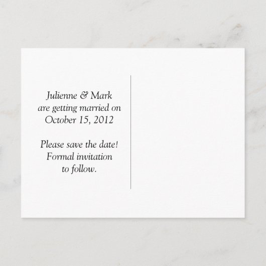 Carte Postale Faire-part Inséparables Fleurs de cerisier Enregistrer La Dat (Dos)