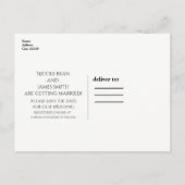 Carte Postale Faire-part Inséparables + Pine Tree Night Enregistrer la date (Dos)