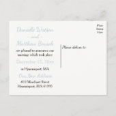 Carte Postale Faire-part Inséparables Rose et Bleu Mariage (Dos)