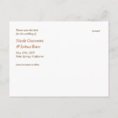 Carte Postale Faire-part Inséparables sur des Branches Sauvegarder les Date (Dos)