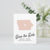 Carte Postale Faire-part IOWA State Destination Mariage N'IMPORTE QUELLE CO (Debout devant)