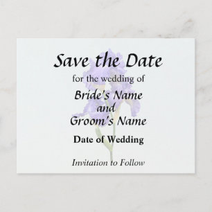 Carte Postale Faire-part Iris Triple Pourpre