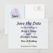 Carte Postale Faire-part Iris triple pourpre (Devant / Derrière)