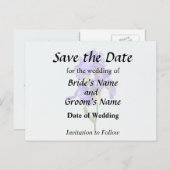 Carte Postale Faire-part Iris triple violet (Devant / Derrière)