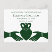 Carte Postale Faire-part Irish Claddagh Ring STD Enregistrer le Mariage de  (Devant)