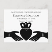 Carte Postale Faire-part Irish Claddagh Ring STD Enregistrer le Mariage de  (Devant)