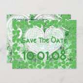 Carte Postale Faire-part Irish Save the Date - Distressed Grunge (Devant / Derrière)
