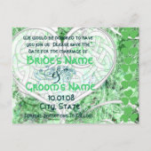 Carte Postale Faire-part Irish Save the Date - Distressed Grunge (Dos)