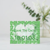Carte Postale Faire-part Irish Save the Date - Distressed Grunge (Debout devant)
