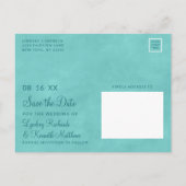 Carte Postale Faire-part Island Breeze Sandy Beach Scene Enregistrer la dat (Dos)