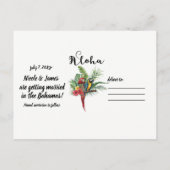 Carte Postale Faire-part Island Paradise Birds Tropical Enregistrer La Date (Dos)