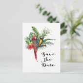 Carte Postale Faire-part Island Paradise Birds Tropical Enregistrer La Date (Debout devant)