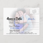 Carte Postale Faire-part J+J Enregistrer les dates (Dos)