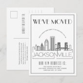 Carte Postale Faire-part Jacksonville Modern Deco | Changement d'adresse (Devant / Derrière)