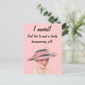 Carte Postale Faire-part J'Ai Déménagé ! (Debout devant)