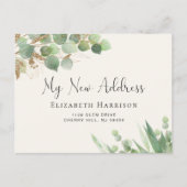 Carte Postale Faire-part J'ai déménagé Aquarelle Eucalyptus Déménagement (Devant)