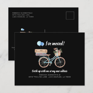 Carte Postale Faire-part J'ai déménagé Changement d'adresse de vélo pour fi