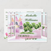 Carte Postale Faire-part J'ai déménagé dans un nouveau quartier, classique  (Devant / Derrière)